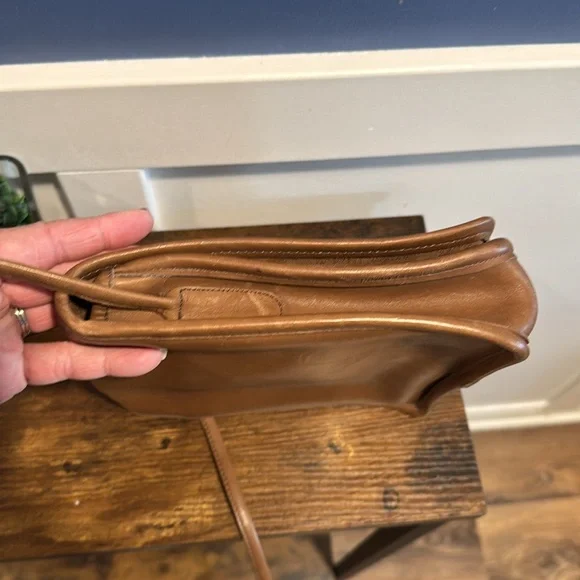 Coach Vintage Leather Compact Pouch bag brown leather turnlock - Picture 6 of 14